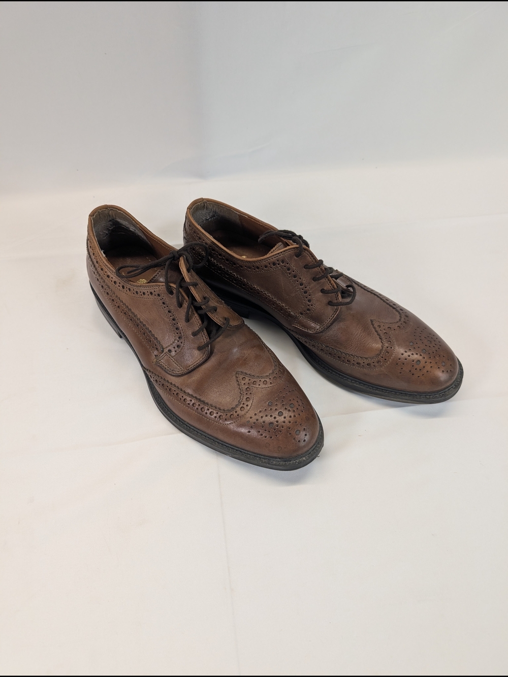 Stafford Classic Brown Leather Wingtip Oxford Shoes